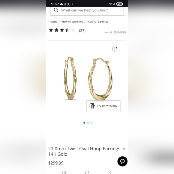 people jewelry Jewelry - 21.0mm Twist Oval Hoop Earrings in 14K Gold